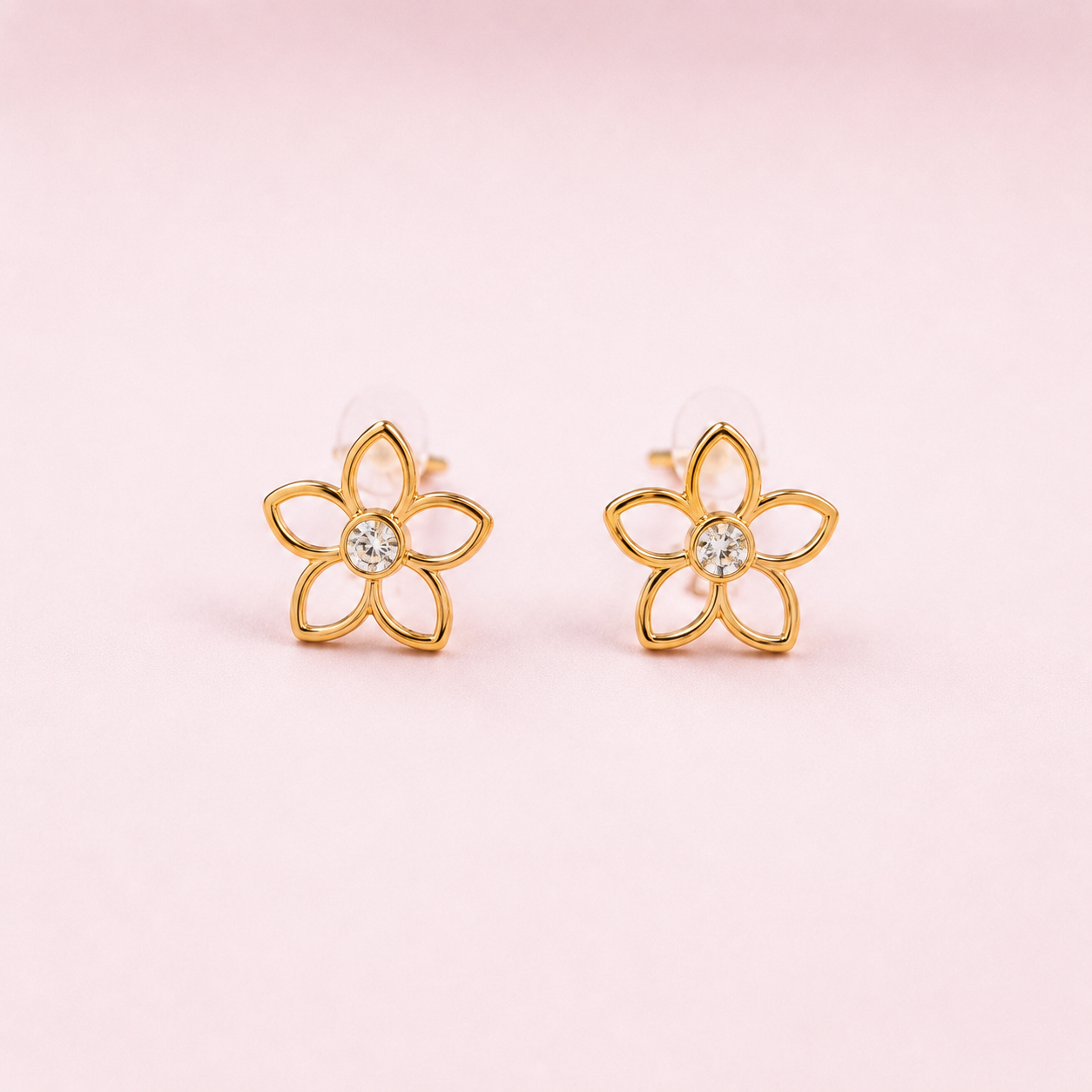 Brinco Flor de Cristal